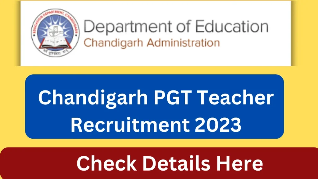 Chandigarh PGT Teacher Recruitment 2023