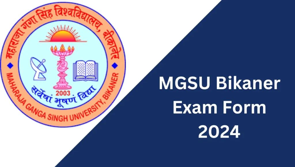 MGSU Bikaner Exam Form 2024